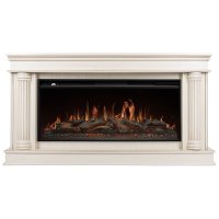 Каминокомплект Royal Thermo Aurora RTFP/P-AR40LS + портал Firelight Olympia 42/40/36 слоновая кость с патиной