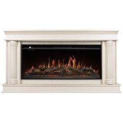 Каминокомплект Royal Thermo Aurora RTFP/P-AR40LS + портал Firelight Olympia 42/40/36 слоновая кость с патиной