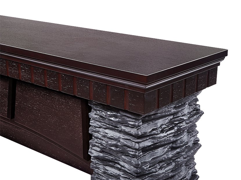 Портал Firelight Porto 30 камень черный/шпон венге