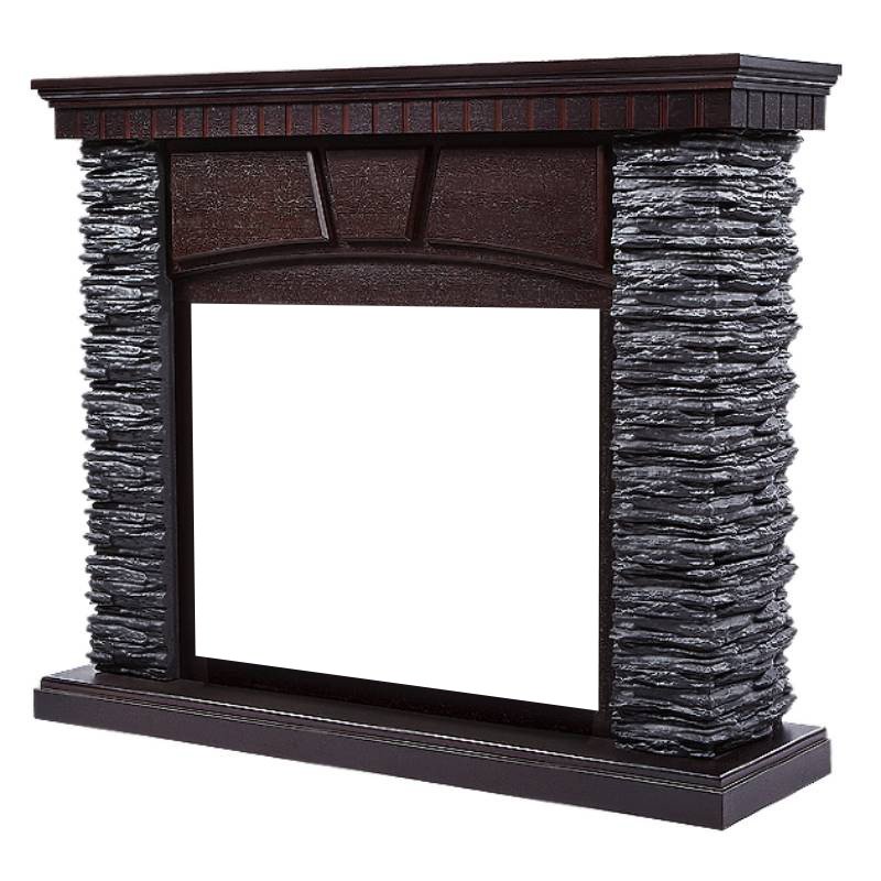 Портал Firelight Porto 30 камень черный/шпон венге