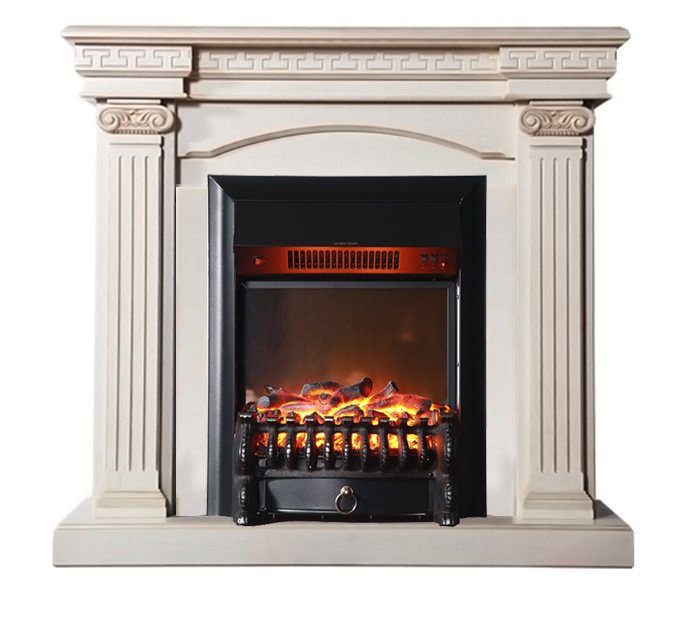 Каминокомплект Interflame Афина бежевый с очагом Fobos FX M Black