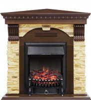 Каминокомплект Royal Flame Dublin угловой с очагом Fobos FX Brass