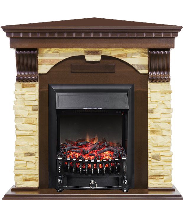 Каминокомплект Royal Flame Dublin угловой с очагом Fobos FX Brass