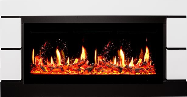 Каминокомплект Royal Flame Modern 42 с очагом 5D V-ART 40 белый с черным