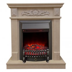 Каминокомплект RealFlame Adelaida STD/EUG WT с очагом Fobos Lux Black S