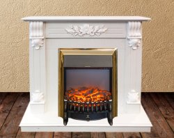 Каминокомплект RealFlame Ottawa STD/EUG WT с очагом Fobos Lux Brass S