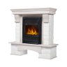 Каминокомплект Firelight Forte Wood Classic U угловой с очагом Electrolux EFP/P-1020LS камень белый/шпон беленый дуб
