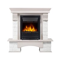 Каминокомплект Firelight Forte Wood Classic U угловой с очагом Electrolux EFP/P-1020LS камень белый/шпон беленый дуб