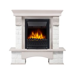 Каминокомплект Firelight Forte Wood Classic U угловой с очагом Electrolux EFP/P-1020LS камень белый/шпон беленый дуб