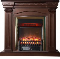 Каминокомплект Interflame Афина темный дуб с очагом Fobos FX M Brass