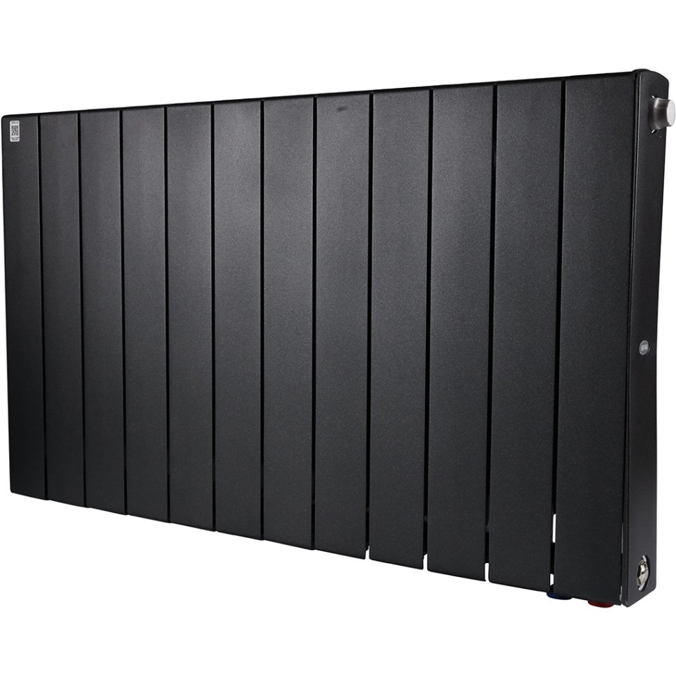 Биметаллический радиатор отопления Rifar Supremo Ventil SVR 500 12 секций нижнее правое подключение антрацит