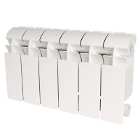 Радиатор алюминиевый Global VOX-R 200 6 секций боковое подключение белый RAL 9010