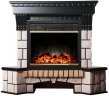 Каминокомплект Interflame Экстер венге угловой с очагом Jupiter FX M Brass