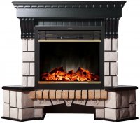 Каминокомплект Interflame Экстер венге угловой с очагом Jupiter FX M Brass