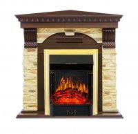 Каминокомплект Royal Flame Dublin угловой с очагом Majestic FX Brass