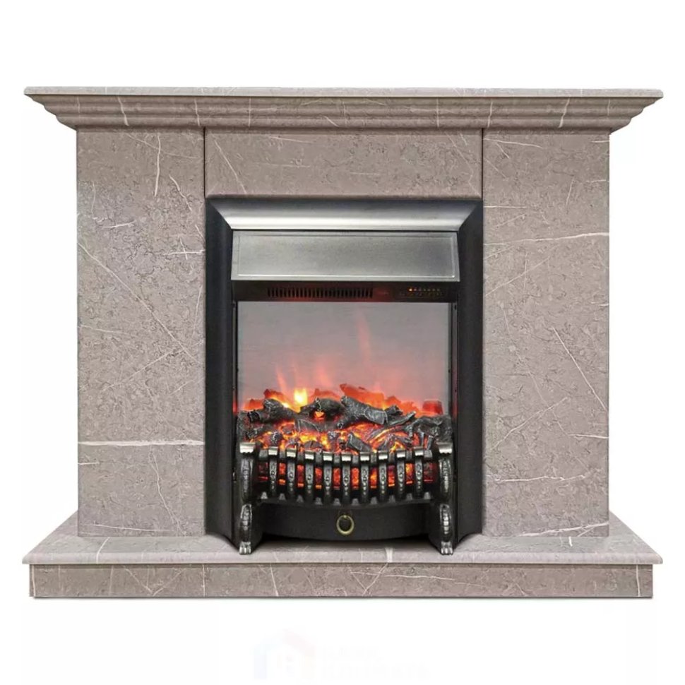 Каминокомплект Хорошие Камины Марс с очагом RealFlame Fobos Lux BL S мрамор