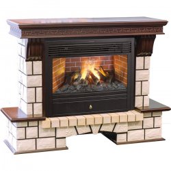Каминокомплект RealFlame Stone new 26/HL AO (DN) с очагом 3D Novara