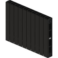 Биметаллический радиатор отопления Rifar Supremo 500 боковое подключение 10 секций антрацит