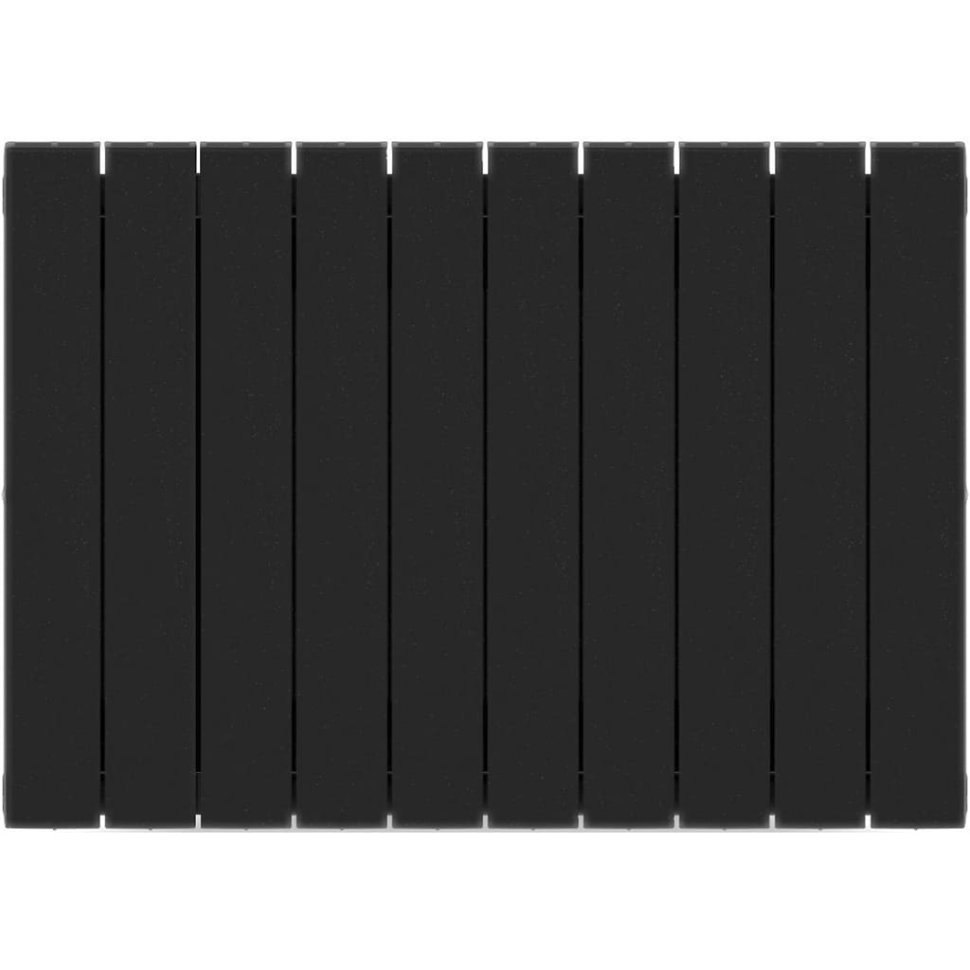 Биметаллический радиатор отопления Rifar Supremo 500 боковое подключение 10 секций антрацит