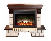 Каминокомплект RealFlame Stone new 26/HL с очагом MoonBlaze LUX Black/Brass