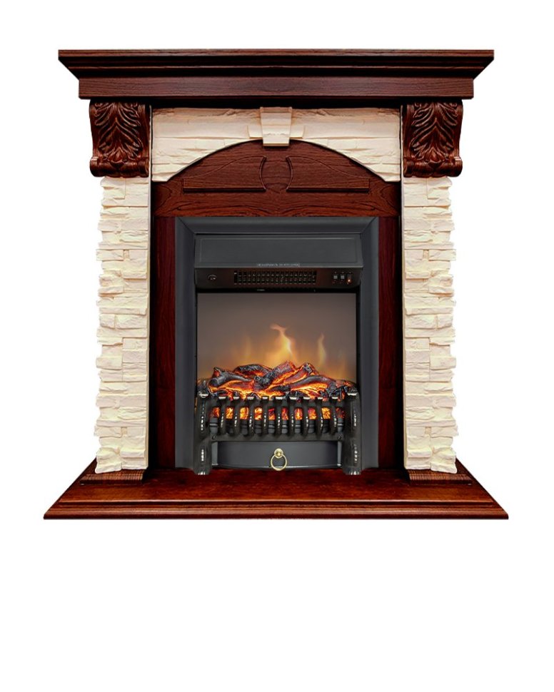 Каминокомплект Royal Flame Dublin с очагом Fobos FX M Black орех каньон