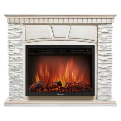 Каминокомплект Firelight Porto 30 с очагом Electrolux EFP/P-3020LS камень белый/шпон беленый дуб