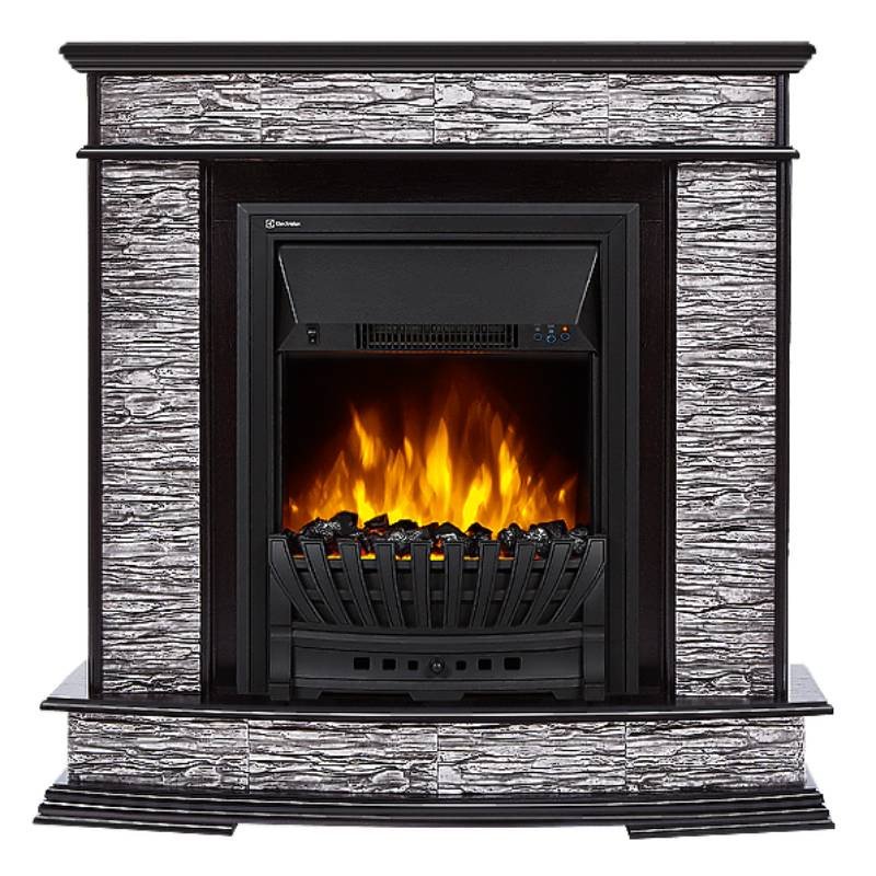 Каминокомплект Firelight Scala Classic с очагом Electrolux EFP/P-1020LS сланец скалистый серый/шпон венге