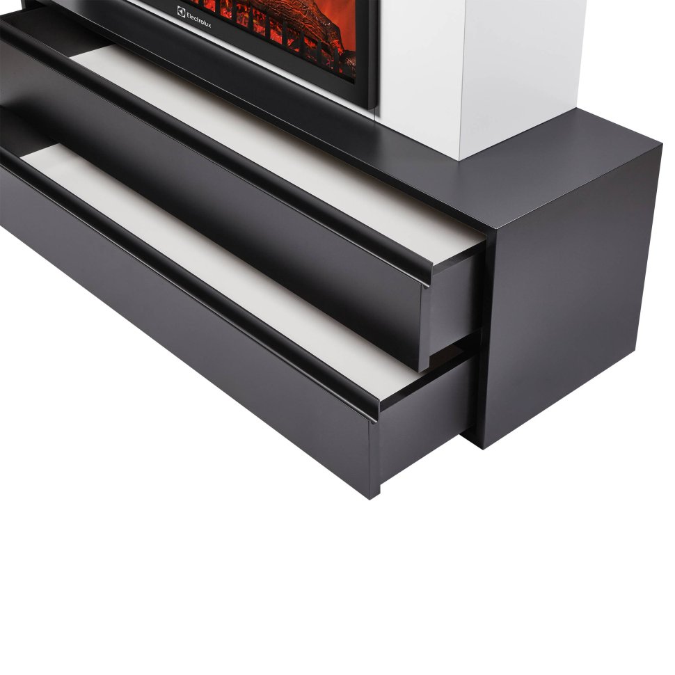 Каминокомплект Firelight Combi 30 с очагом EFP/P-3020LS белый/черный