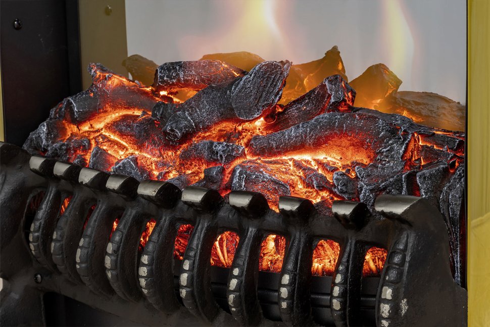 Каминокомплект Royal Flame California STD CRM (Разборный) с очагом Fobos FX M Brass санд грей