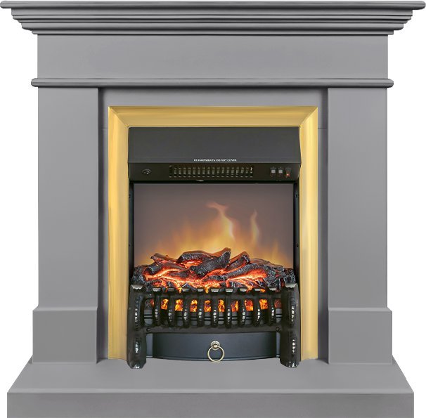 Каминокомплект Royal Flame California STD CRM (Разборный) с очагом Fobos FX M Brass санд грей