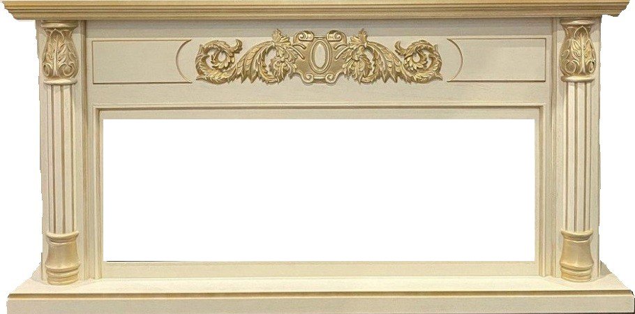 Портал Interflame Лорд бежевый с золотой патиной под очаг FreeSpace 50 LED FX QZ