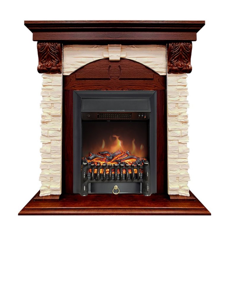 Каминокомплект Royal Flame Dublin с очагом Fobos FX Black орех каньон