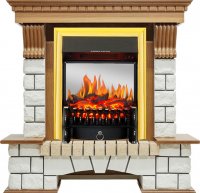 Каминокомплект Royal Flame Pierre Luxe с очагом Fobos FX M Brass
