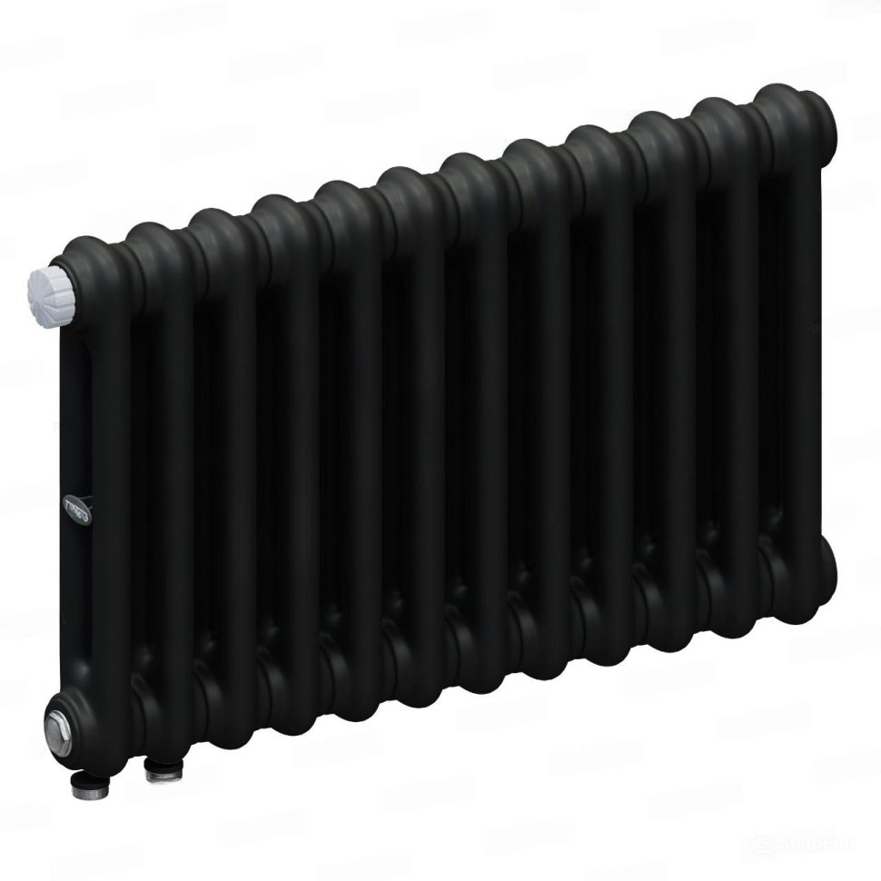 Стальной трубчатый радиатор Rifar Tubog 2037/12 нижнее подключение DV1 черный янтарь матовый