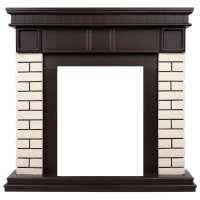 Портал Firelight Bricks Classic камень бежевый/шпон темный дуб