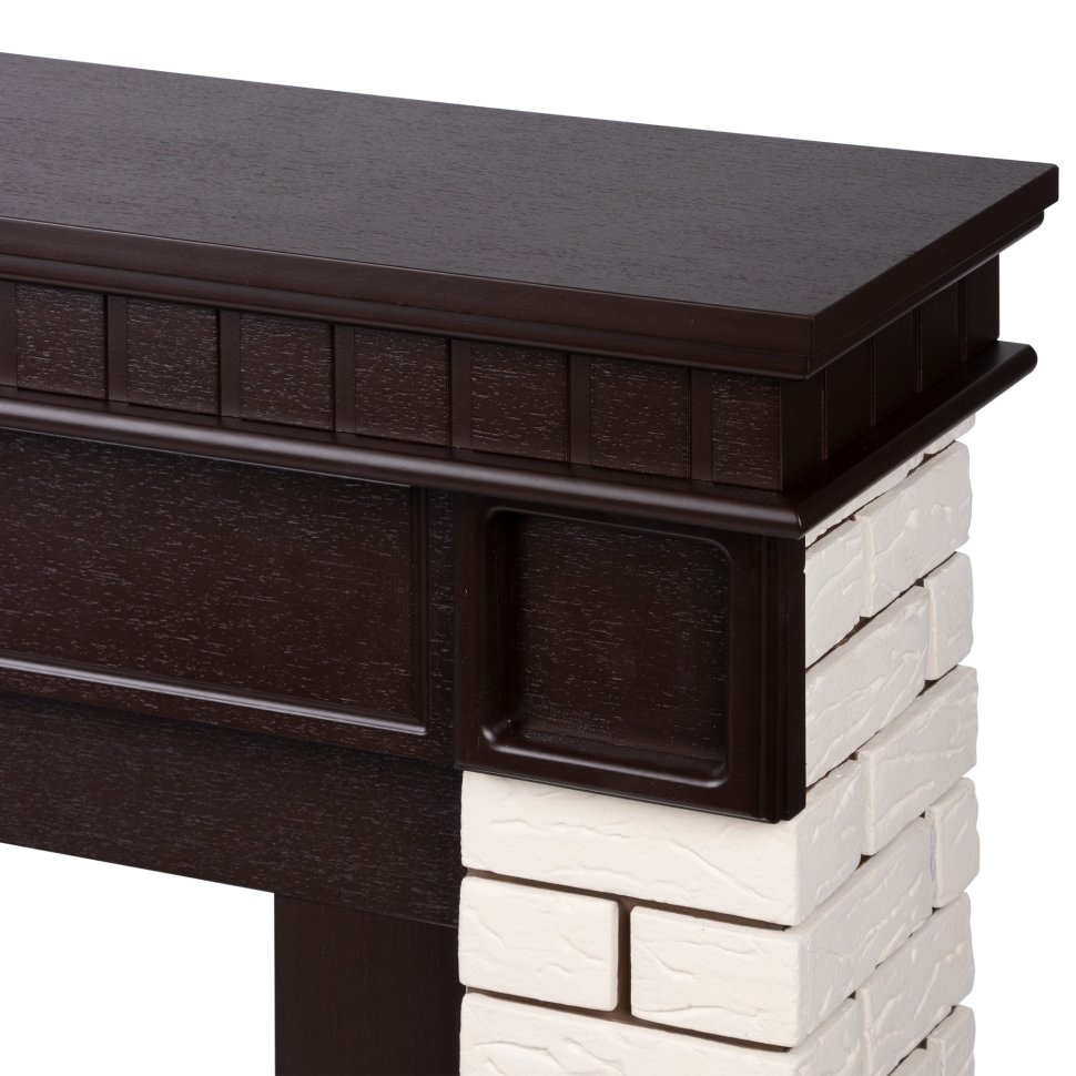 Портал Firelight Bricks Classic камень бежевый/шпон темный дуб