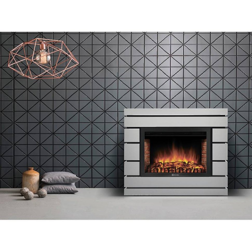 Каминокомплект Firelight Moderno 25 с очагом EFP/P-2520LS шпон белый дуб