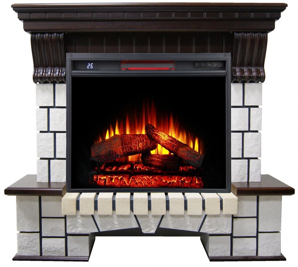 Каминокомплект Interflame Экстер темный дуб с очагом Foton 26 LED FX QZ