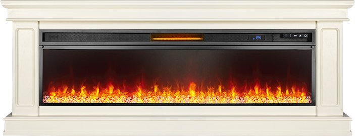 Каминокомплект Royal Flame Geneva 60 слоновая кость с патиной с очагом Vision 60 LED