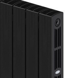 Биметаллический радиатор отопления Rifar Supremo 350 боковое подключение 6 секций антрацит