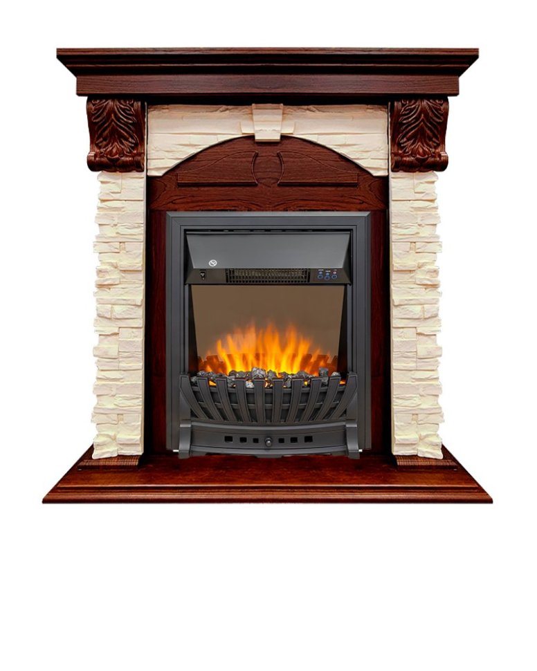 Каминокомплект Royal Flame Dublin (Разборный) с очагом Aspen Black орех каньон/сланец