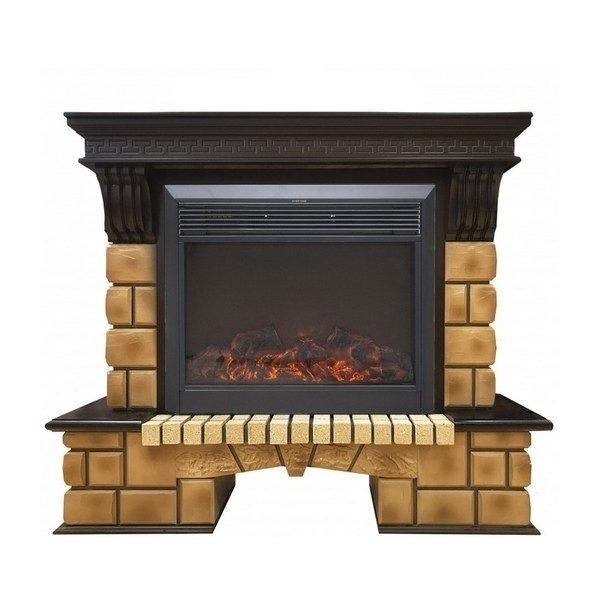 Каминокомплект RealFlame Stone Brick 26 с очагом Moonblaze Deluxe