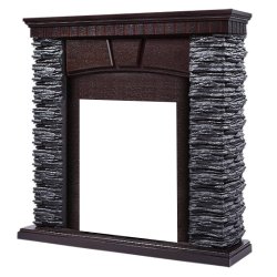 Портал Firelight Porto Classic камень черный/шпон венге