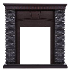 Портал Firelight Porto Classic камень черный/шпон венге