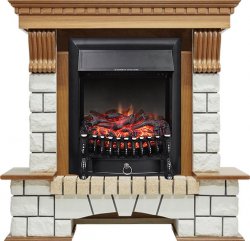 Каминокомплект Royal Flame Pierre Luxe с очагом Fobos FX Black