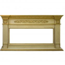 Портал Interflame Елизавета бежевый с золотой патиной под очаг FreeSpace 50 LED FX QZ