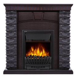 Каминокомплект Firelight Porto Classic с очагом Electrolux EFP/P-1020LS камень черный/шпон венге