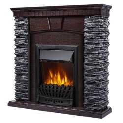 Каминокомплект Firelight Porto Classic с очагом Electrolux EFP/P-1020LS камень черный/шпон венге