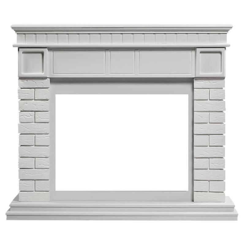 Портал Firelight Bricks 25U (угловой) камень белый/белая эмаль