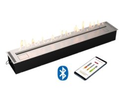 Автоматический биокамин Lux Fire Smart Flame 1600 RC Inox